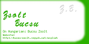 zsolt bucsu business card